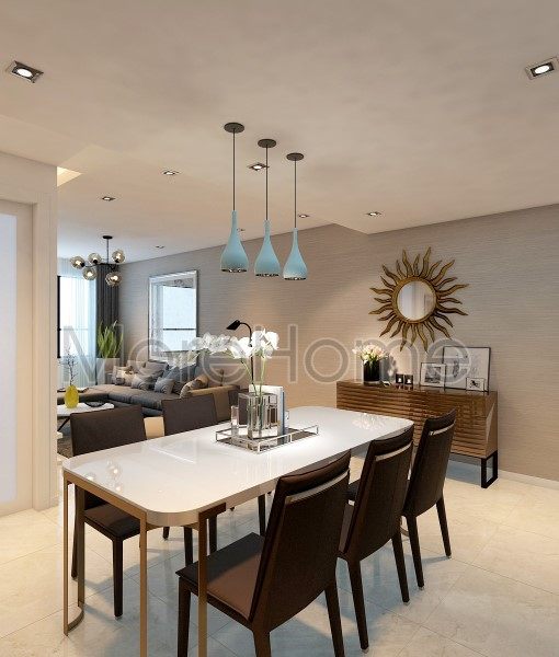 Mẫu bàn ăn hiện đại tại căn hộ Lexington